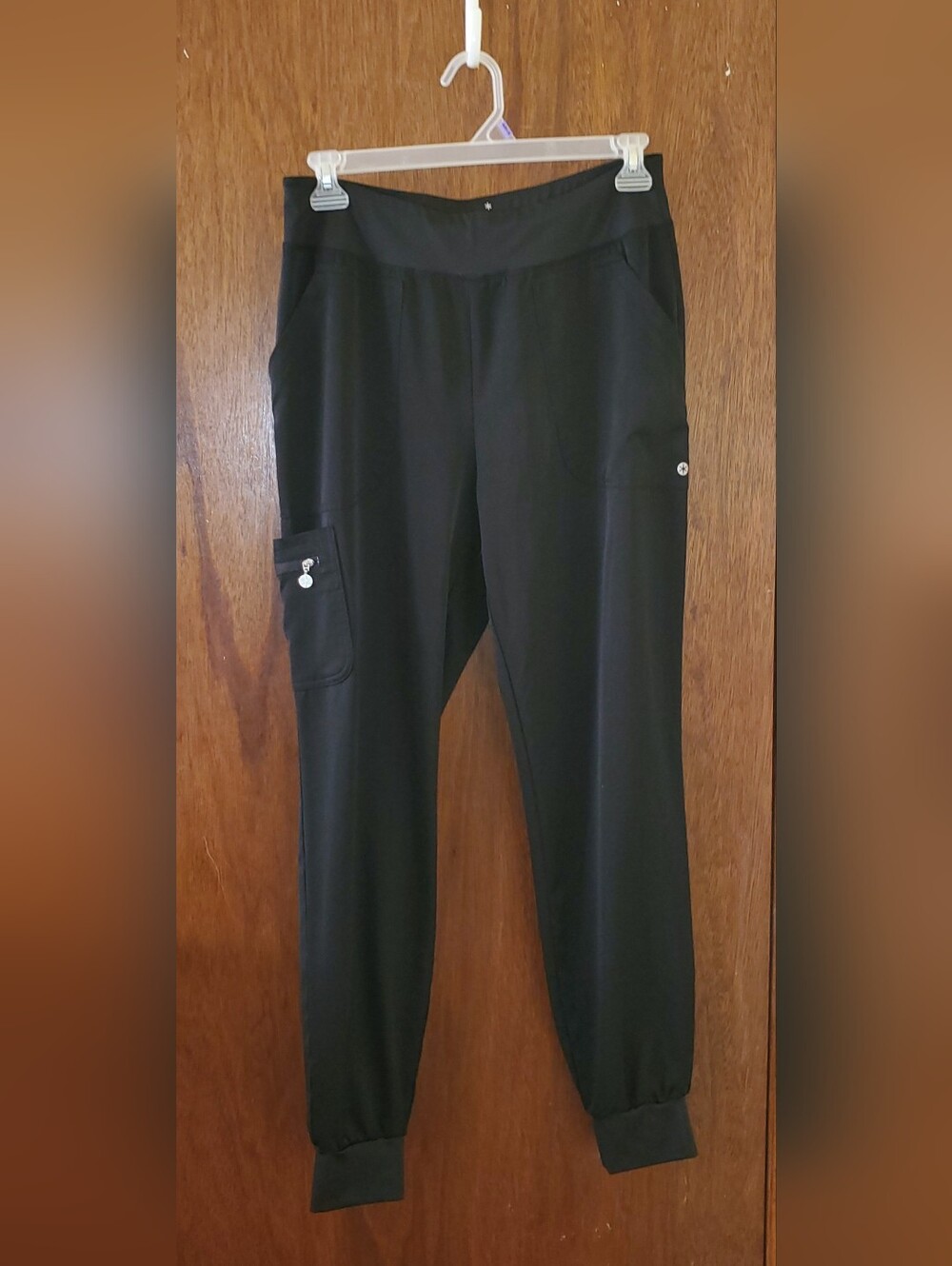 Beyond Scrubs Black Jogger Scrub Pants Sz Medium Tall EUC